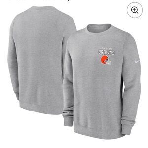 Cleveland Browns Nike Primetime Club Fleece Pullover Sweatshirt - Heather Gray M